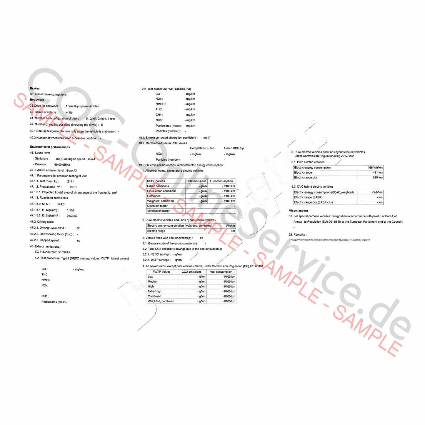 COC-documenten voor Hyundai (Certificate of Conformity)